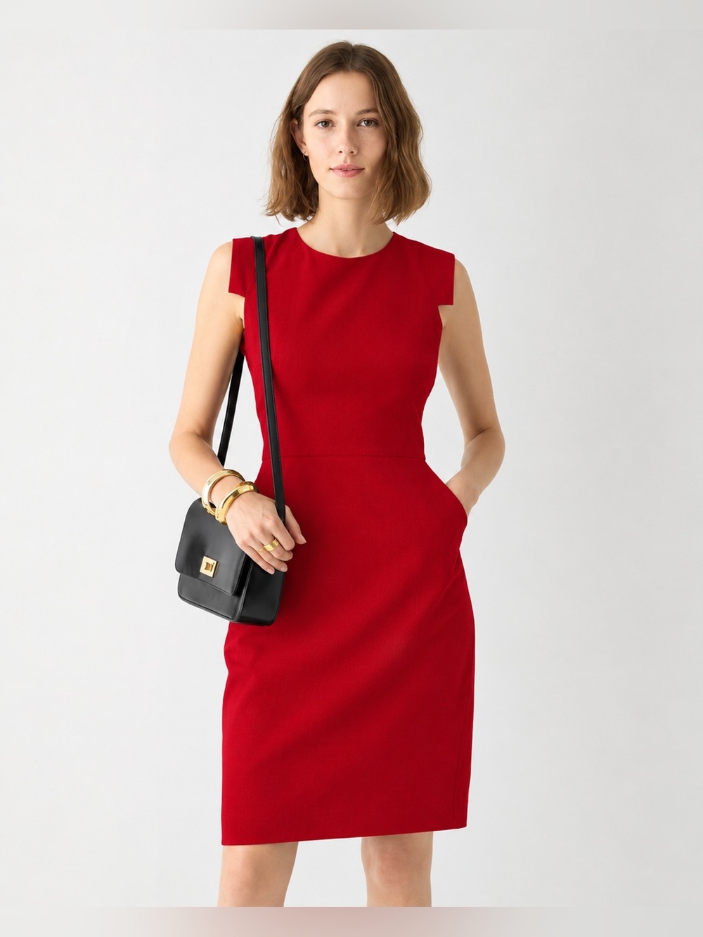 J Crew Resume Dress in Red